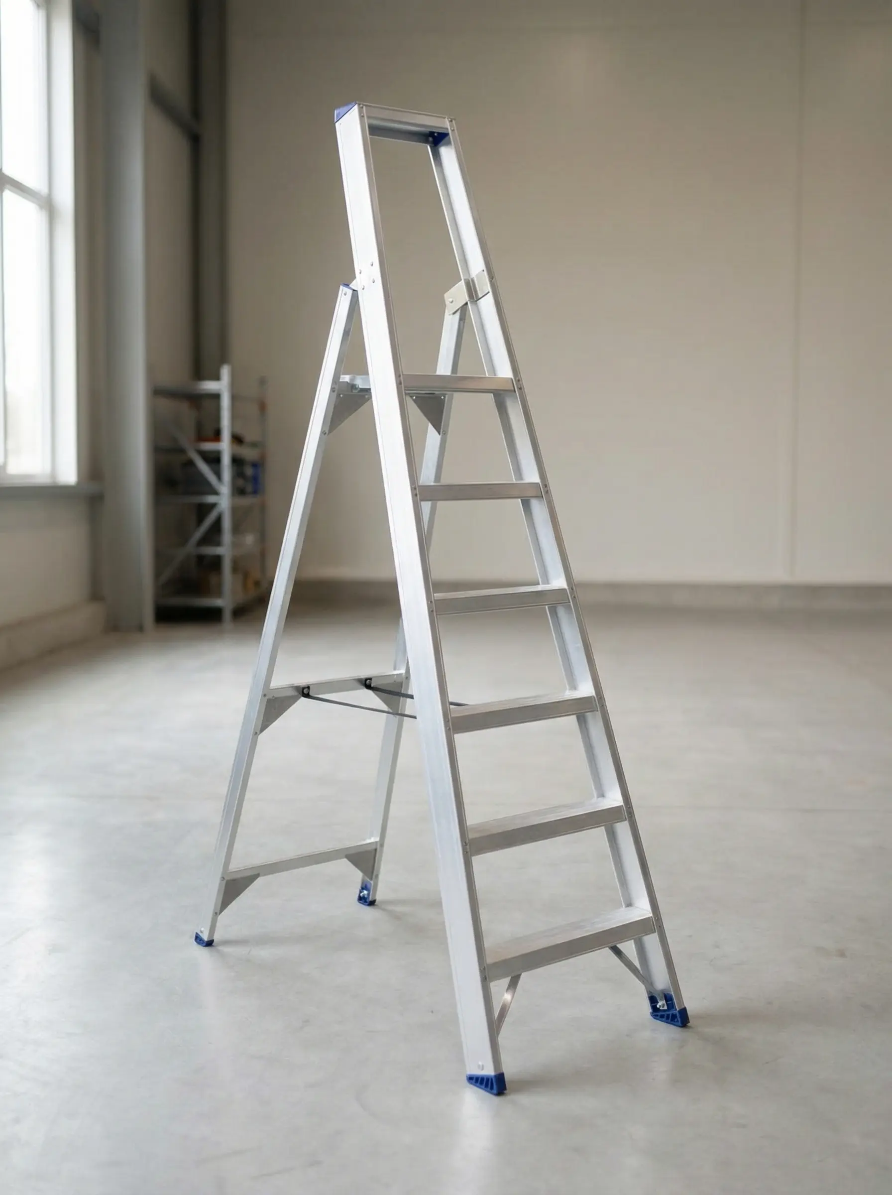Aluminium ladder voor veilig werken op hoogte tijdens bouw- en onderhoudswerk